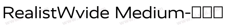RealistWvide Medium字体转换